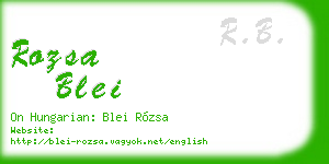 rozsa blei business card